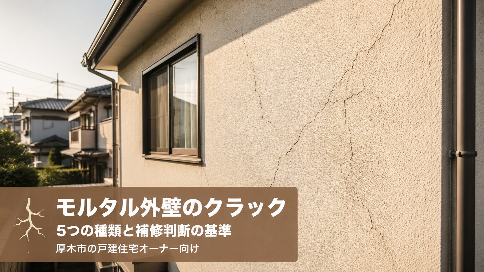 厚木市のモルタル外壁｜クラックの種類と補修が必要な状態の判断基準