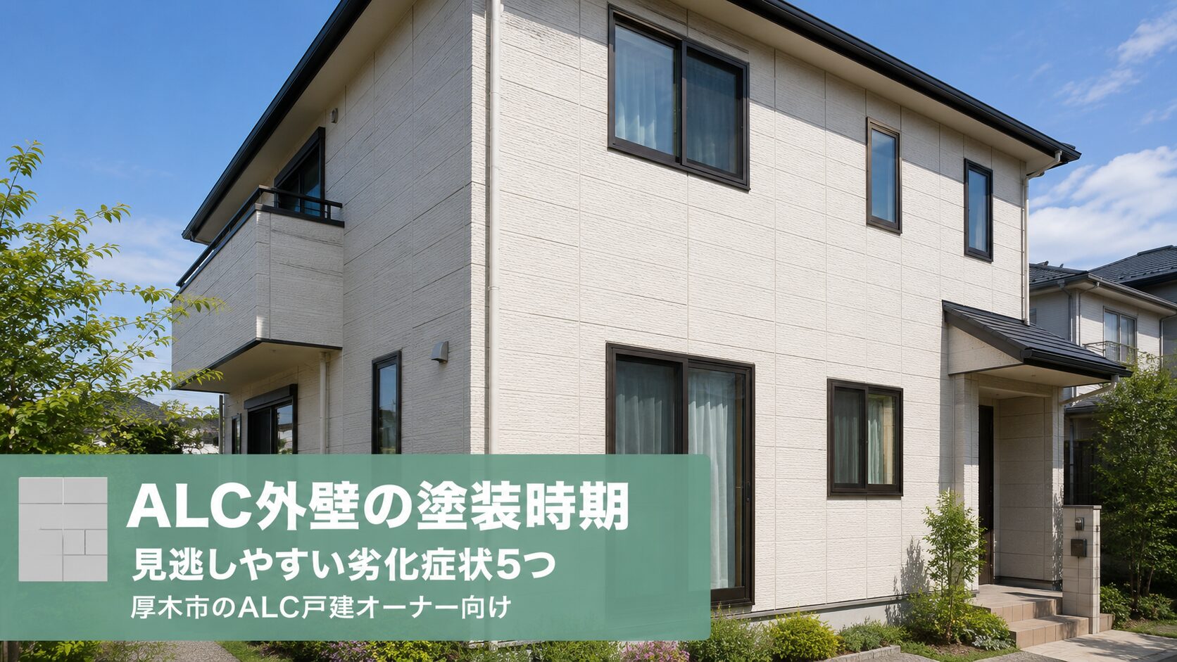 厚木市のALC外壁（へーベルハウス等）塗装時期と見逃しやすい劣化症状