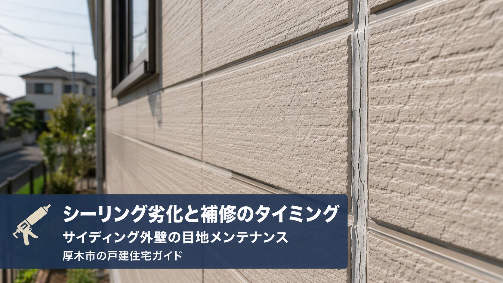 厚木市のサイディング外壁のシーリング（コーキング）劣化と補修のタイミング